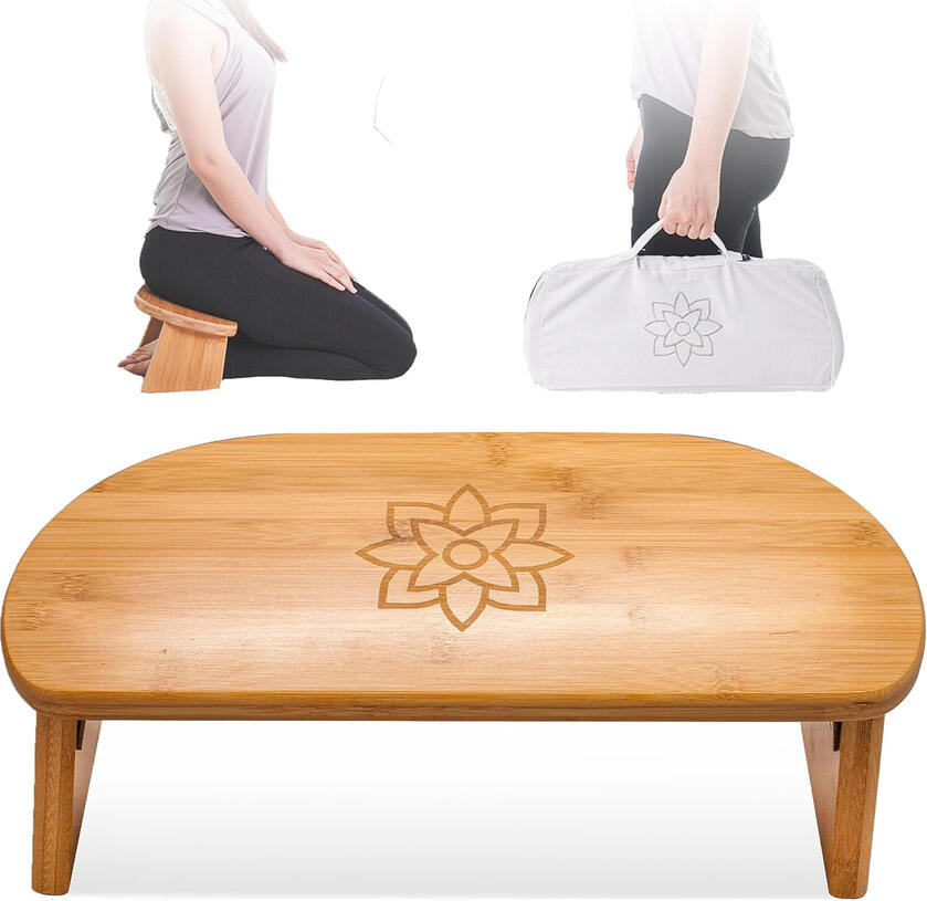 meditation bench wooden floor sitting